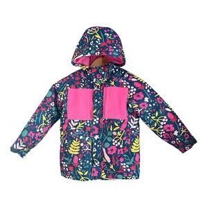 Hanna Andersson size 120 (6-7) Floral coat winter jacket